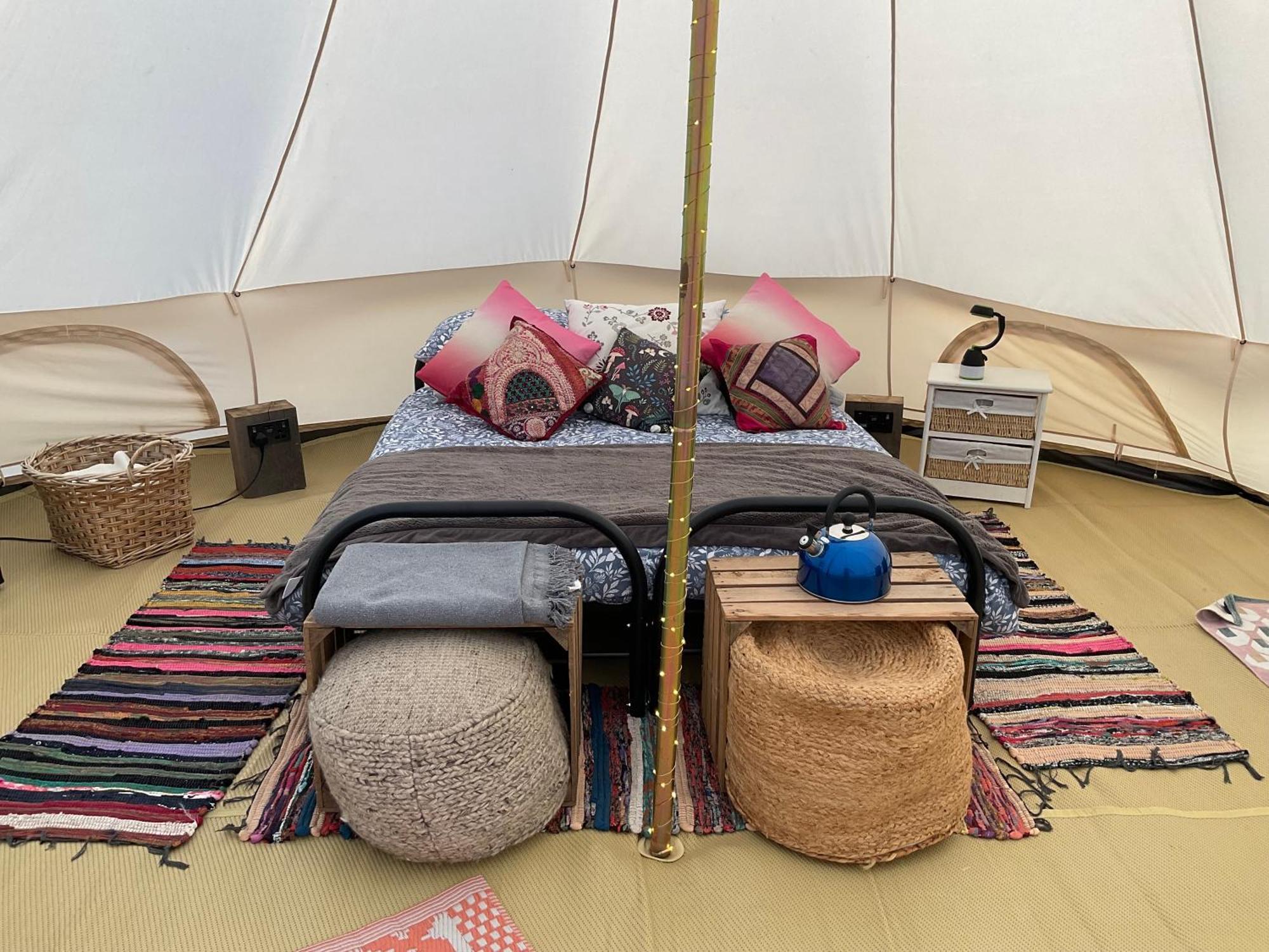 Glamping Meadow Bell Tent Stithians Luaran gambar